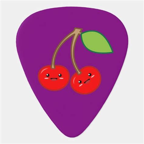 Kawaii Cherry Guitar Pick Zazzle