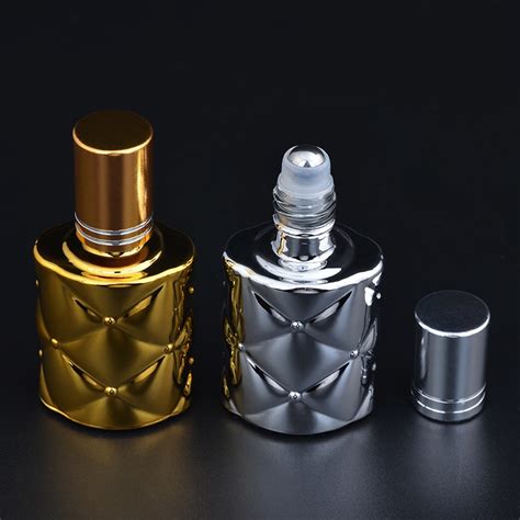 Fashion 10ml Glass Perfume Bottle With Stainless Steel Roller Scent