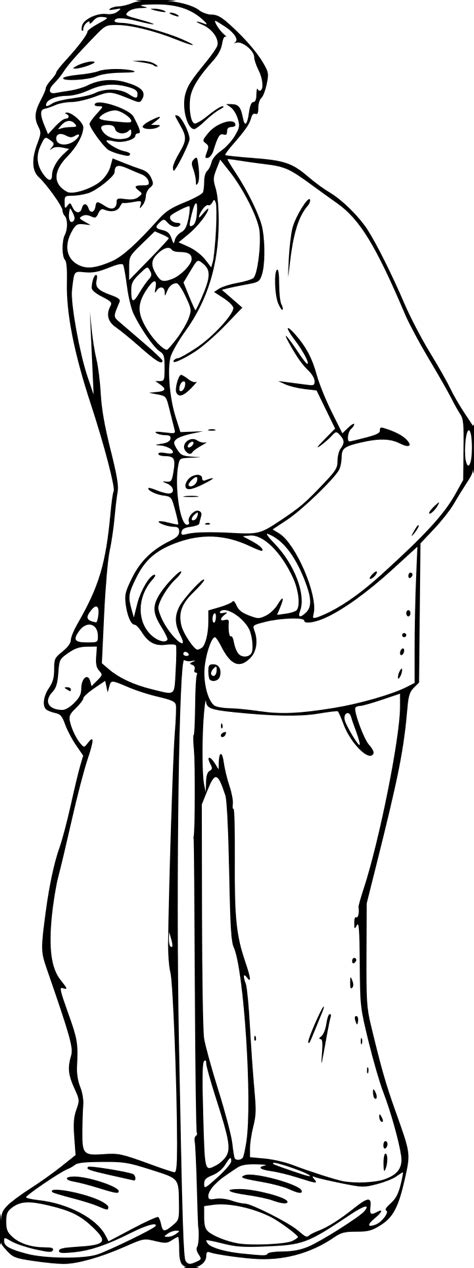 Coloriage grandpere à imprimer