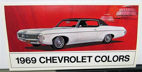 1969 Chevrolet Color Paint Chip Sales Folder Camaro Chevelle Corvette