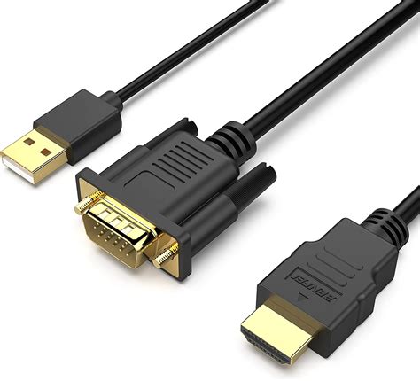 Benfei Vga To Hdmi Cable 18m 1080p Cable From Vga Computerlaptop To