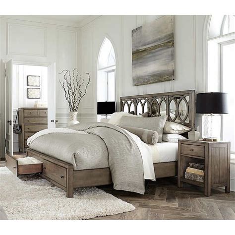 Small bedroom not top not wish list for many mirrored bedroom furniture, if any, people. Beverly 4-piece Cal King Mirrored Bedroom Set | At home ...