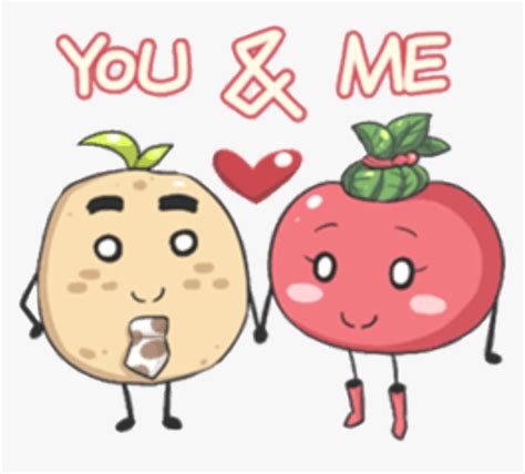Tomato Love Potato Cute Potato And Tomato Cute Hd Png Download