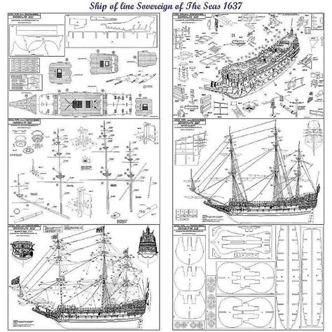 Galleon Sovereign Of The Seas 1638 Ship Model Plans Best Ship Models In