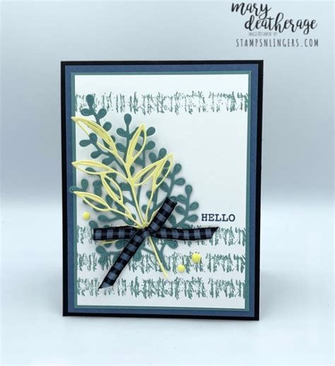 Stampin Up Cas Gorgeously Made Hello Card Stamps N Lingers