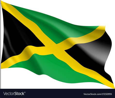 Waving Jamaican Flag