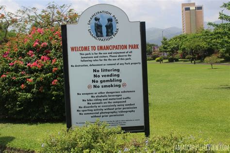 Emancipation Park In Kingston Jamaica Renowned Park