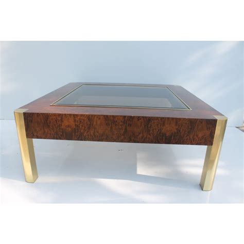 Find century furniture coffee table. Century Furniture Burl & Brass Coffee Table | Chairish