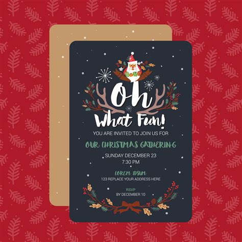 Christmas Invitation Vector Art Icons And Graphics For Free Download