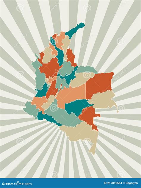 Mapa De Colombia Ilustración Del Vector Ilustración De Recorrido