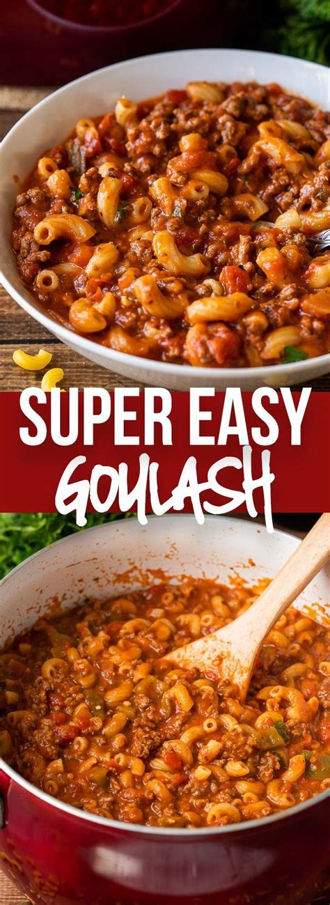 What makes a ground beef recipe from allrecipes so good. Easy Goulash Recipe | Recipe in 2020 | Easy goulash ...