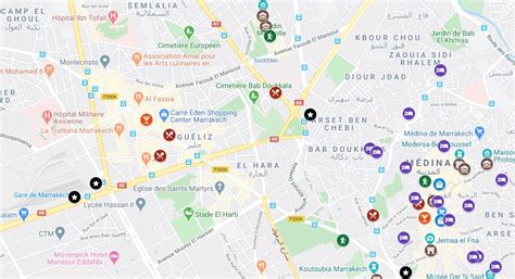 Carte De Marrakech Plan Détaillé Des Lieux Intéressants Vanupied