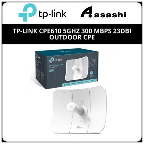 Tp Link Cpe610 5ghz 300 Mbps 23dbi Outdoor Cpe Cpe610 Asashi