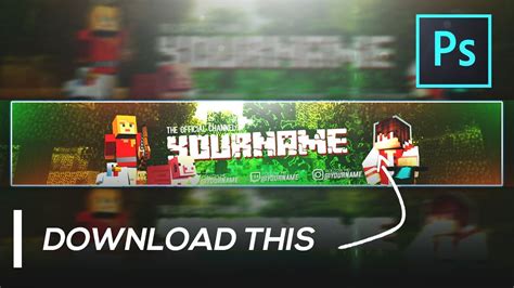 Minecraft Banner Template Free Gfx Youtube Gaming Channel Art