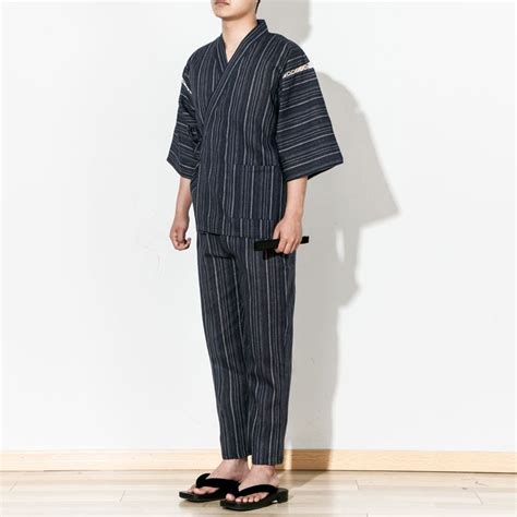Autumn Japanese Kimono Pyjamas Set Cotton Sleepwear Robe And Pants