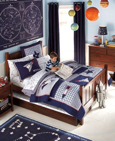 Make your child's bedroom feel like a far, far away galaxy with an outer space theme. Decorate your boy's room | Outer space bedroom, Boys space ...