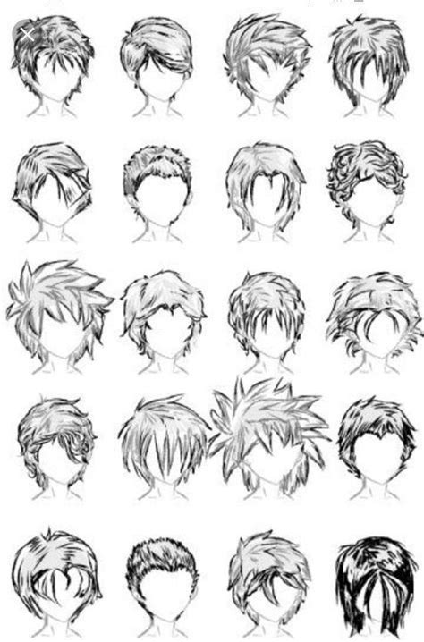 Anime Manga Hairstyle Reference Character Drawing Doodle Sketch