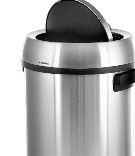 17 Gal Stainless Steel Swivel Top Kitchen Trash Can Alp470 65l 1