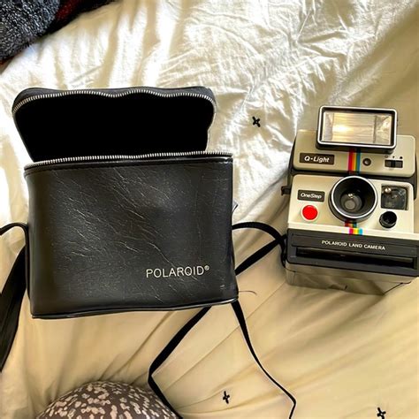Polaroid Cameras Photo And Video Vintage Polaroid With Leather Bag Poshmark