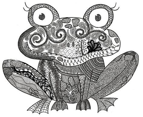 Pin By Barbara On Coloring Frog Animals Birds Zentangle
