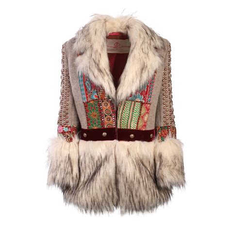 A 100 Wool And Fake Fur Provocative Jacket Singular And Always Luxurious With Attention To