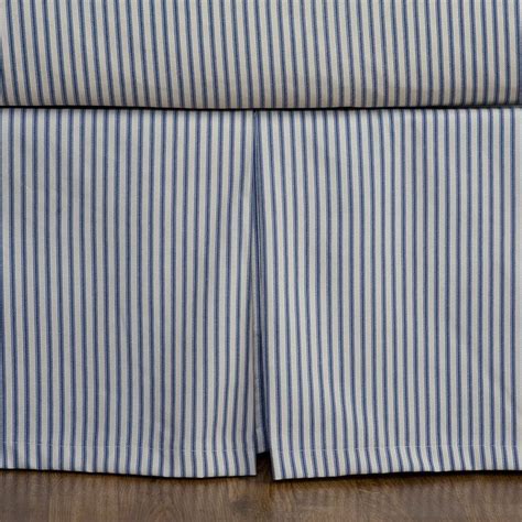 Ticking Stripe Bedskirt 5 Colors Available Twin Full Queen King