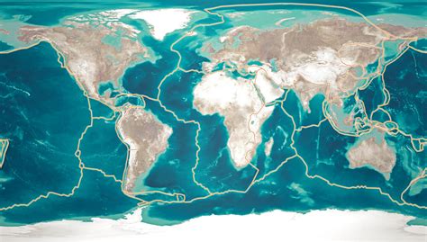 earths tectonic plates began moving   billion years