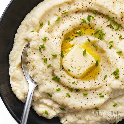Mashed Cauliflower Easy And Creamy Wholesome Yum