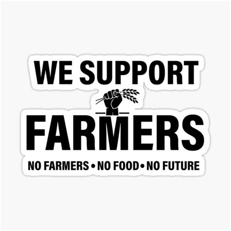 No Farmer No Food Sticker For Sale By Artriver Redbubble