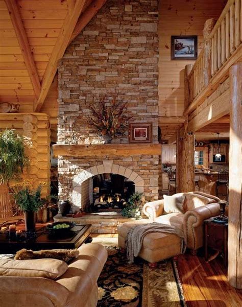 Log Cabin Living Room Decorating Ideas Tutorial Pics