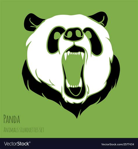 Angry Panda Royalty Free Vector Image Vectorstock