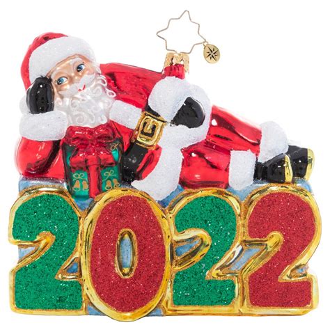Christopher Radko Shining Bright Santa 2022 Ornament Distinctive Decor