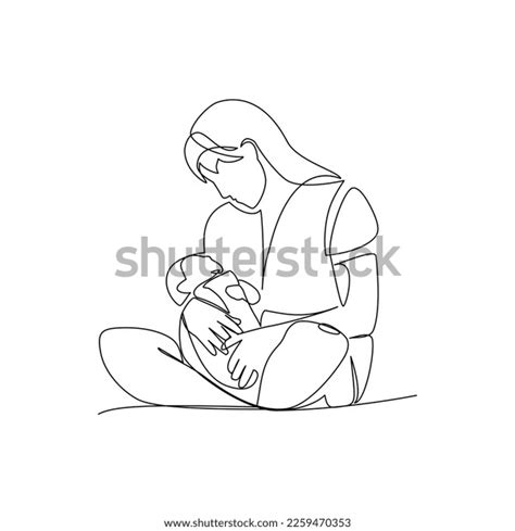 Vector Illustration Mother Her Baby Stock Vector Royalty Free