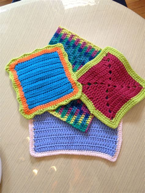 Pretty Crocheted Dishcloths Crochet Blanket Dish Cloths Crafts