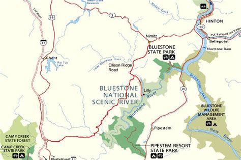 Bluestone State Park Campground Map