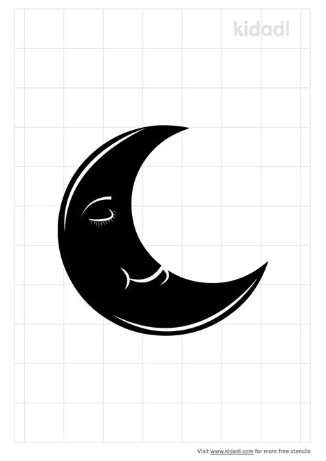 Free Crescent Moon Stencil Stencil Printables Kidadl