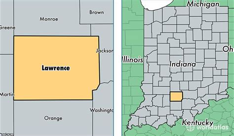 Lawrence County Indiana Map Of Lawrence County In Where Is