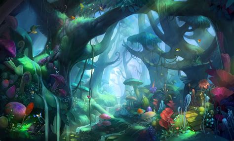 Video Games Forest Concept Digital Art Characters 5000x3020 Wallpaper