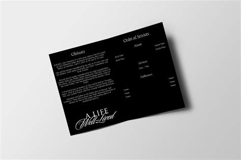 Peaceful Dove Funeral Program Template | QuickFuneral LLC