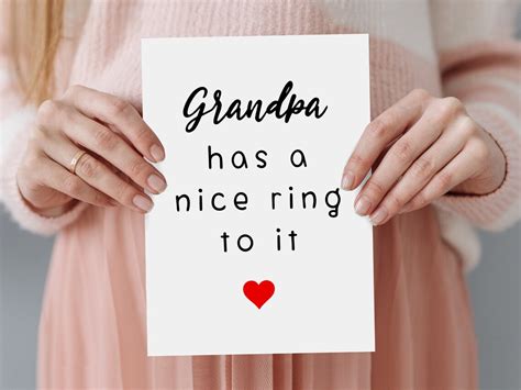 Grandpa Pregnancy Announcement Greeting Card Grandfather Dad Etsy