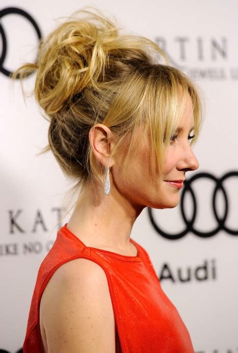 Anne Heche Sexy Messy Updo With Tousled Curls Hairstyles Weekly