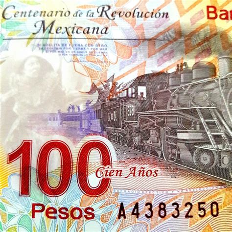 Billete 100 Pesos Centenario Revolucion Maquinita Con Error Billetes