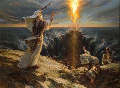 Religious Pictures Bible Pictures Religious Art Parting The Red Sea