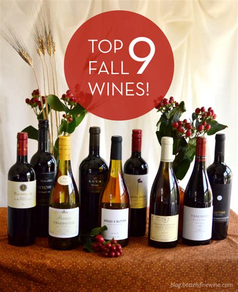 Top 9 Fall Wines Drink A Wine Beer And Spirit Blog By Bottles