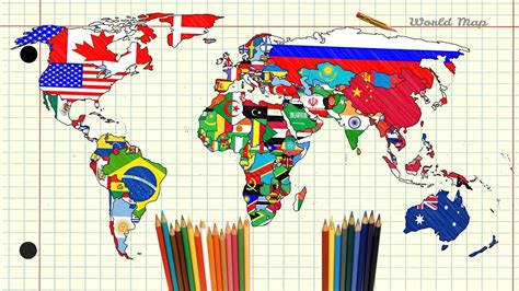 Map World Map Continents Hd Wallpaper