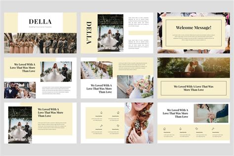 Free wedding powerpoint templates is a free collection of templates for wedding presentations created with microsoft powerpoint. Della - Wedding PowerPoint by StringLabs on @creativemarket di 2020 (Dengan gambar)