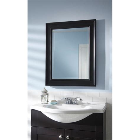 Martha Stewart Living Grasmere 30 In X 24 In Black Framed Mirror