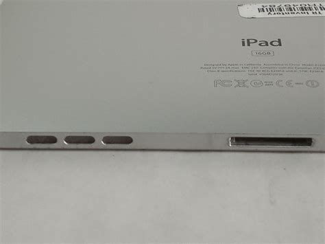 Apple Ipad Wifi 1st Gen A1219 16 Gb Ios 5 Silver Wifi Only Tablet F4