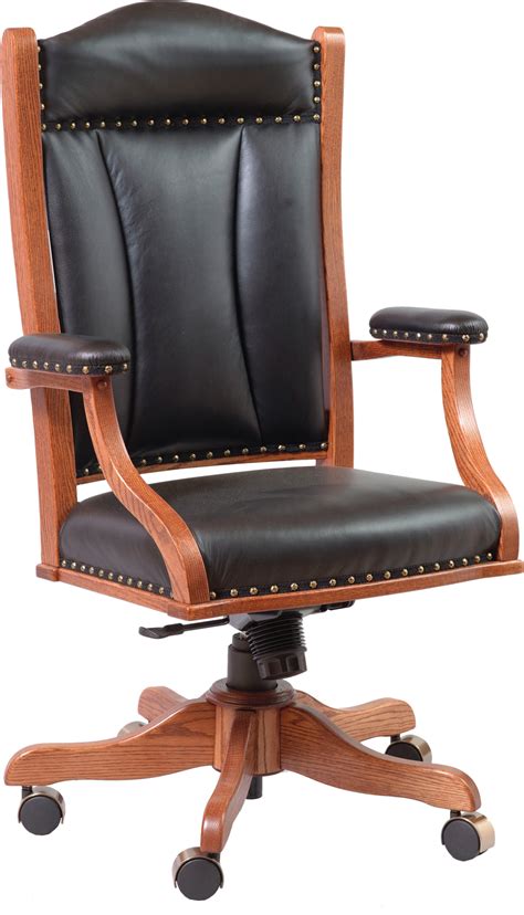 Desk Chair Amish Solid Wood Office Chairs Kvadro Furniture