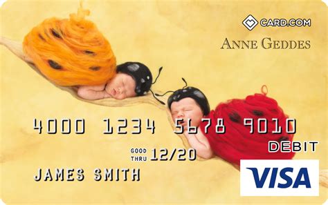 Making every kid be good with money. Carry your favorite Anne Geddes image with you with the Card.com PrePaid Visa Card! No credit ...